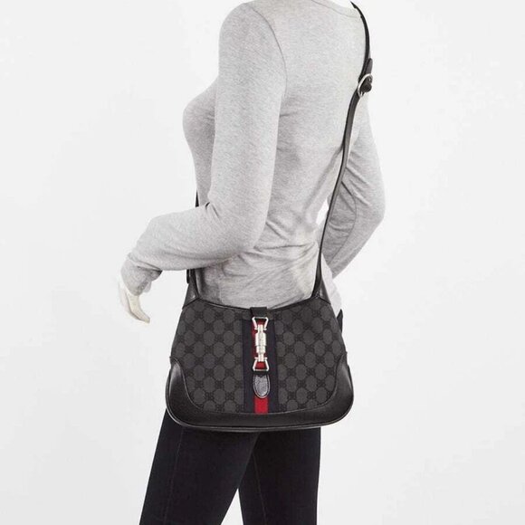 Balenciaga x Gucci Black/Grey Canvas/Leather The Hacker Project 1961 Small Ja... - Picture 2 of 11